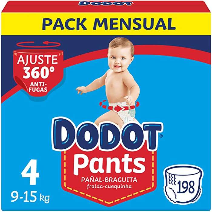 ▷ Chollo Pack x198 Pañales Dodot Pants por sólo 48,22€ con envío gratis  (-30%) ¡Ofertas en varias tallas!