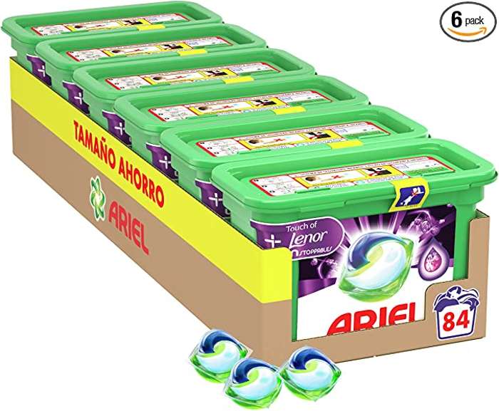 Comprar Detergente Ariel Pods All in one 18 cápsulas + Lenor Unstoppables  10 lavados gratis