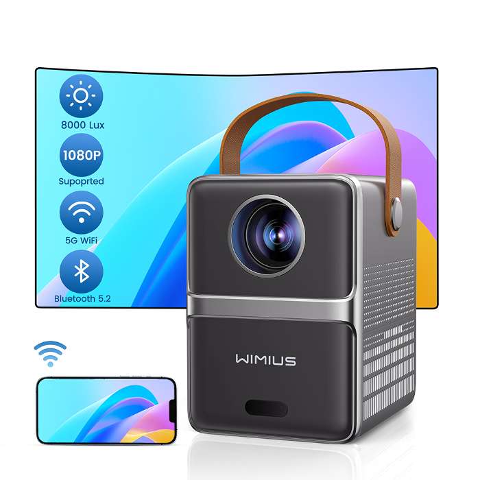  WiMiUS - Proyector WiFi 5G, nuevo proyector de video