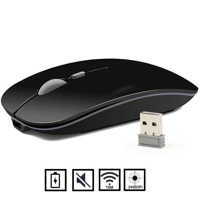 Mouse inalámbrico Bluetooth Rgb recargable computadora inalámbrico  Silencioso Mause Led Retroiluminado ratón ergonómico Para Pc Portátil