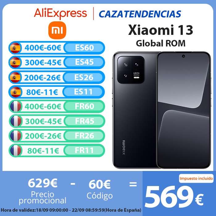 Xiaomi 13 Lite 8+256GB - MÓVILES TOP VENTAS