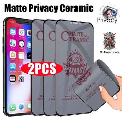 Para iPhone 15 Pro Película cerámica de privacidad de cobertura total