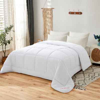 Edredón confort acolchado relleno 200 gr ondas blanco cama 105 cm LASTRES