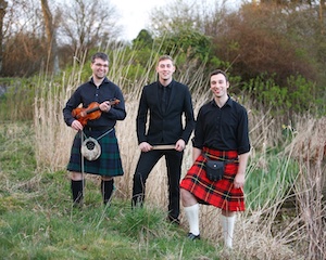 Scottish ceilidh band on a hill