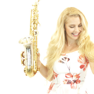 Hire Girl on Sax Saxophonist with Encore