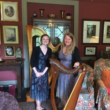 Hire Virginia and Florence Astley Harpist with Encore