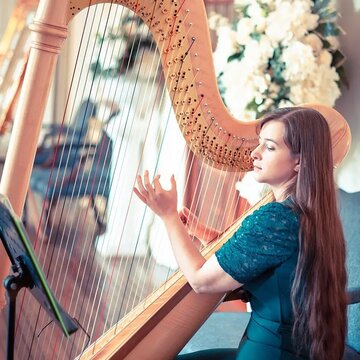 Hire Erica Sinclair Celtic harpist with Encore