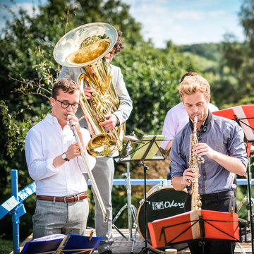 Hire Shatterproof Brass Band Jazz fusion band with Encore