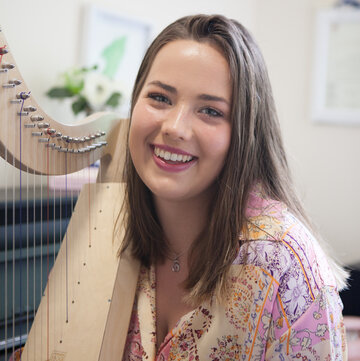 Hire Harpist Iona Duncan Accordionist with Encore