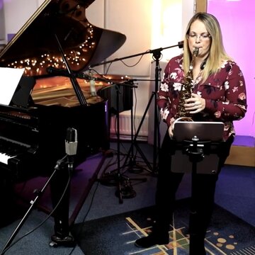 Hire Jo Sax & Piano Duo Alto saxophonist with Encore