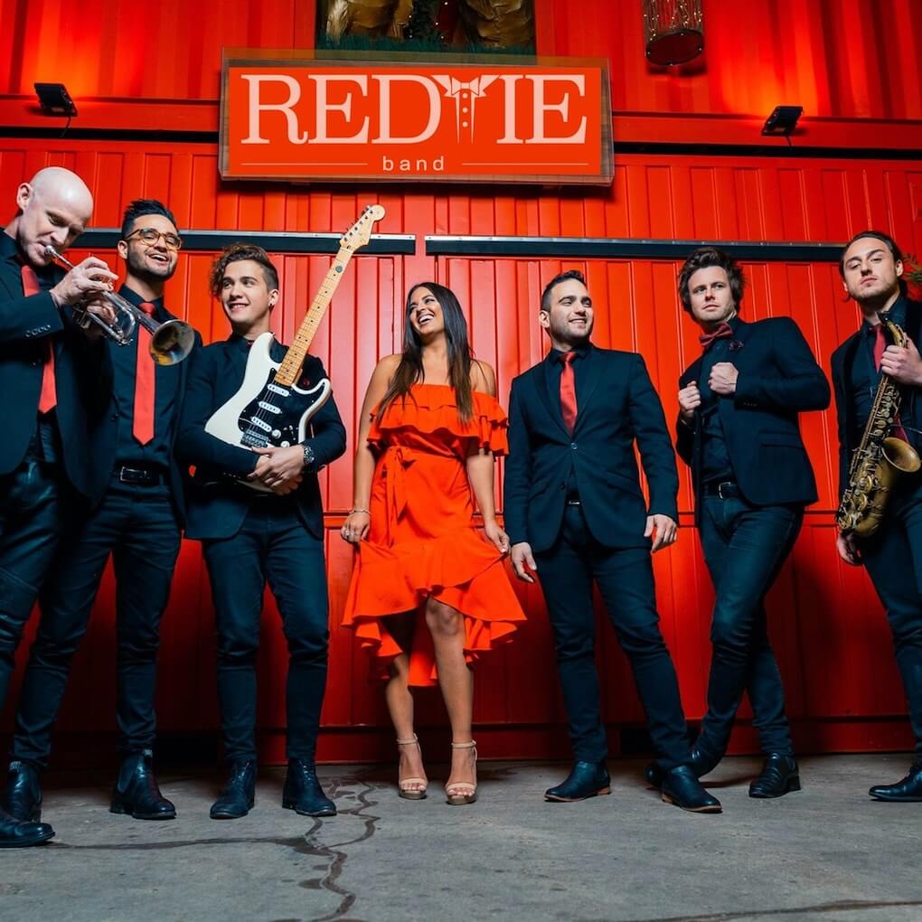 Hire Red Tie Band Wedding band with Encore