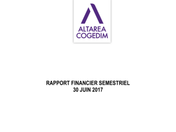 Rapport Financier Semestriel 30 juin 2017