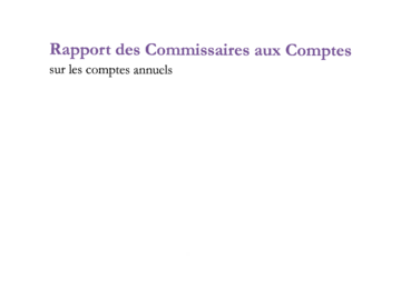 Rapport des commissaires aux comptes sur les comptes annuels – comptes annuels