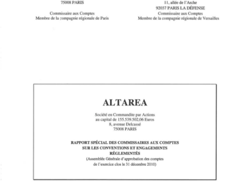 AGM 2011 - Rapport des commissaires aux comptes sur les engagements et conventions réglementées 2010