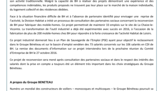 2016-10-20 : BENETEAU - Division Habitat : Projet de reconversion de BH