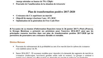 2017-01-26 : BENETEAU : Réunion d'information financière 2017