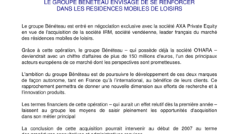 2006-12-08 : Communiqué d information