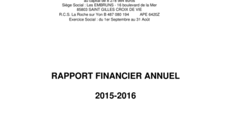 2016-12-22 : BENETEAU : RAPPORT FINANCIER ANNUEL 2015-2016
