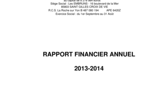 2014-12-22 : BENETEAU : Rapport Financier Annuel 2013-2014