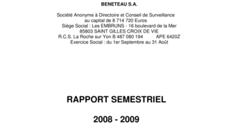 2009-04-30 : Rapport semestriel 2008-2009
