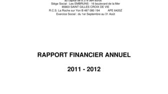 2012-12-21 : BENETEAU : Rapport Financier Annuel 2011-2012