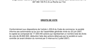 2007-07-06 : Total droit vote