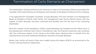181121 BENETEAU Termination as President C Demaria_Monte Carlo Yachts EN.pdf