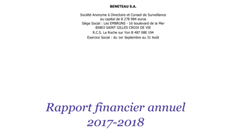 181221 BENETEAU Rapport financier annuel 2017-2018