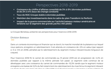 190206 BENETEAU Perspectives 2018-19 FR
