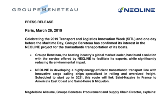 190326 Communiqué_BENETEAU - NEOLINE_EN