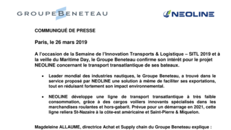 190326 Communiqué_BENETEAU - NEOLINE FR