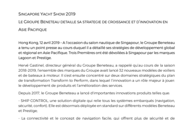 190412 CP GROUPE BENETEAU_Singapore_Yacht_Show_2019