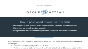 200429 BENETEAU Half-year earnings H1 2019-20