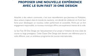Communiqué de Presse - JEANNEAU x MULTIPLAST, Sun Fast 30 OD