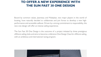 Press Release -  Sun Fast 30 One Design - JEANNEAU x MULTIPLAST