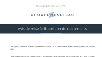 240430 BENETEAU Avis de mise à disposition de documents