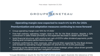 240925 BENETEAU PR Results-H1-2024