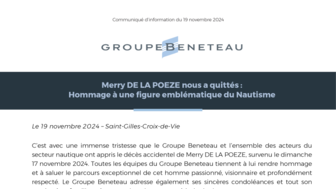 241119-Communiqué de presse Groupe Beneteau - Hommage Merry de La Poeze