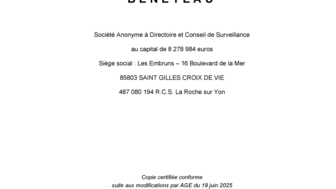 Projet Statuts B.SA à CS et Directoire - AG 19-06-2025