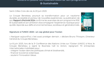 CP Groupe BENETEAU RESULTATS B SUSTAINABLE 2024-