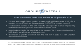 260209 BENETEAU PR 2025 Revenue