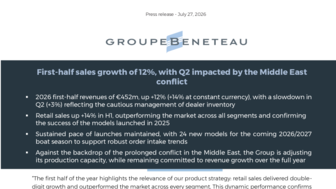 2026 07 BENETEAU CP Q2 26 Revenue