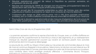 260923 BENETEAU CP Résultats-S1-2026