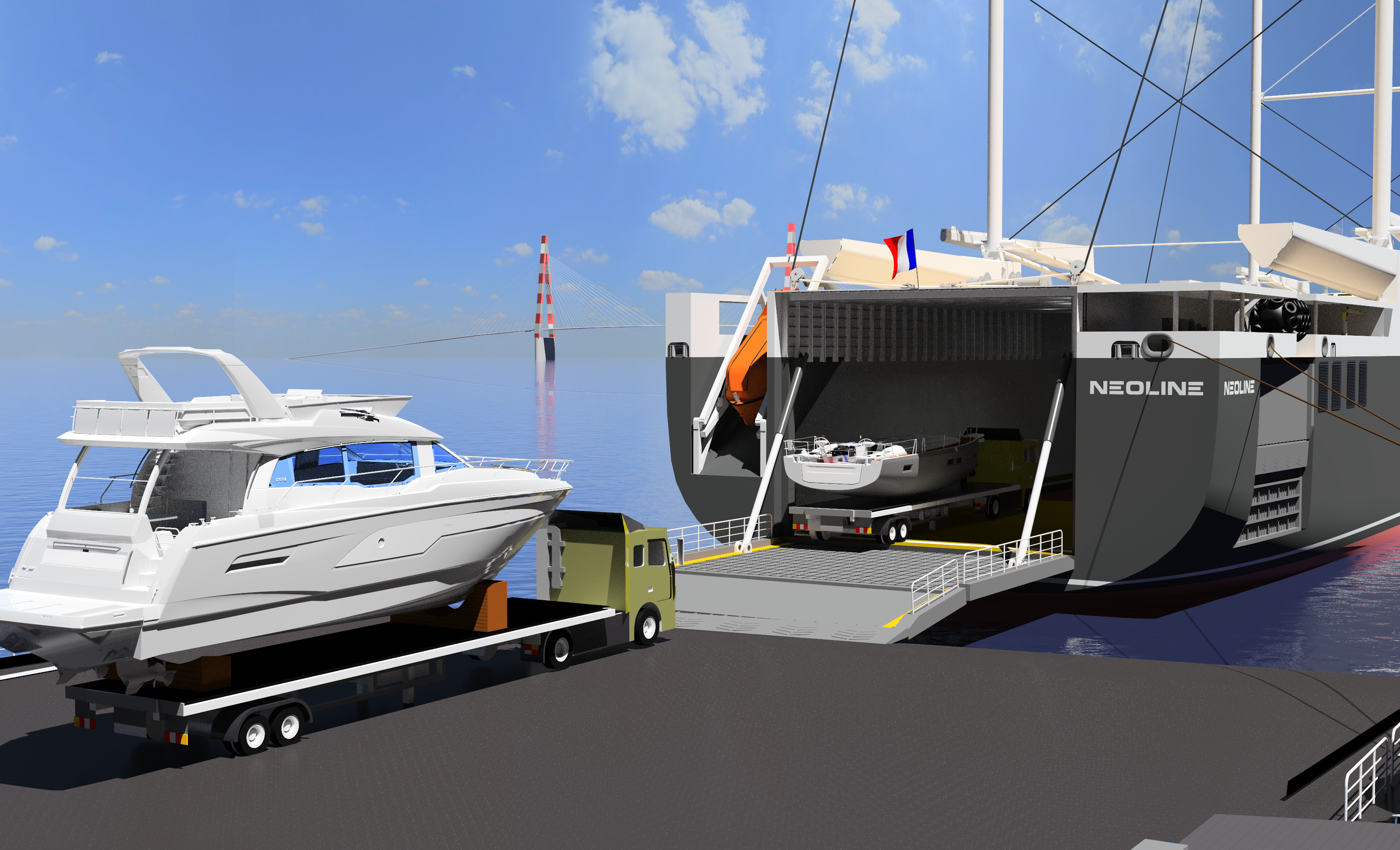 Bateaux Groupe Beneteau et cargo NEOLINE