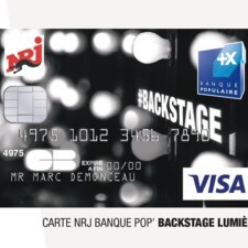 Carte bancaire NRJ Banque Pop' Backstage Lumière