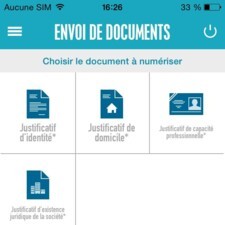 Illustration envoi de documents application professionnelle Banque Populaire