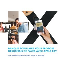 Affiche Apple Pay Banque Populaire