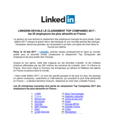 LINKEDIN DEVOILE LE CLASSEMENT TOP COMPANIES 2017 - les 25 employeurs les plus attractifs en France .pdf