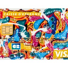 Carte bancaire Caisse d'Epargne Visa Classic  "Urban Art" signée JonOne