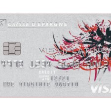 Carte bancaire Caisse d'Epargne Visa Platinum  "Urban Art" signée Darco